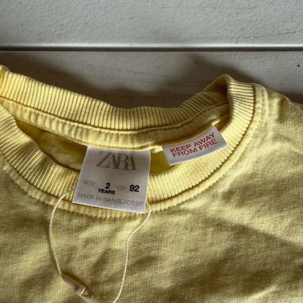 Zara Sunny Yellow Kids Tee with Pocket - Picture 2 of 4